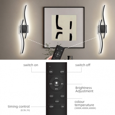 LED室内灯 - HCP063 双色一体半月S型壁灯